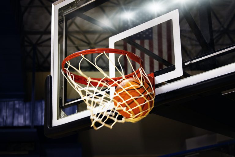 Basketball In Hoop