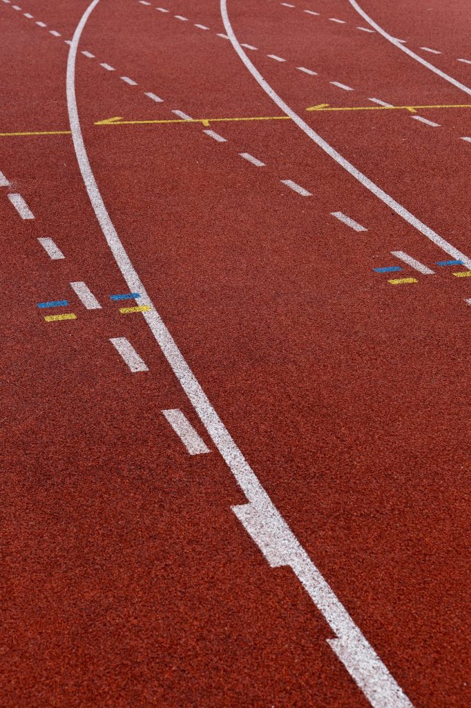 Sport grounds concept - Athletics Track Lane Numbers